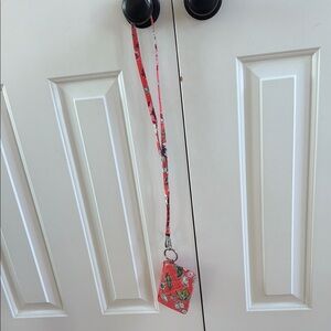 Vera Bradley Red Floral Key & Card Holder